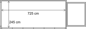 The internal arrangement of van Iveco 42m3 box (EuroCargo ML120E25)